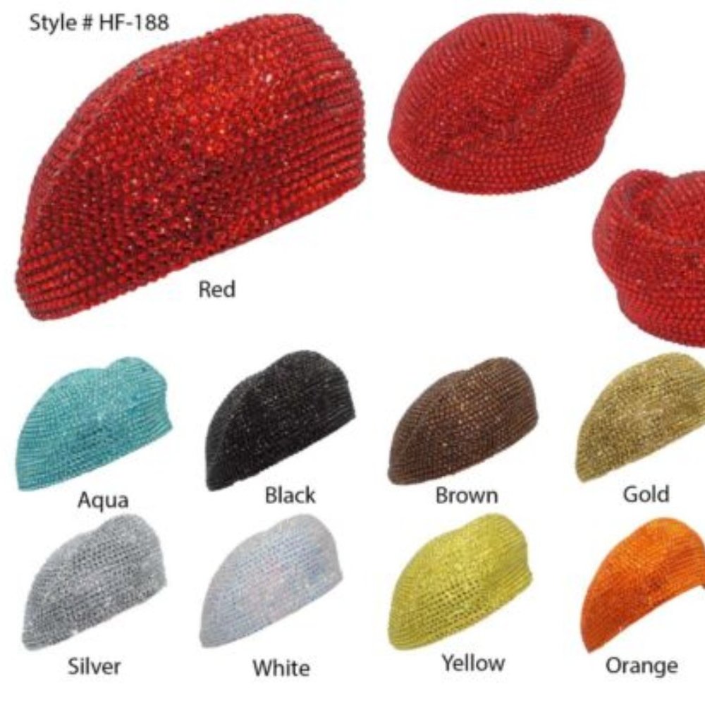 Hf188 Full rhinestone Simple Church hat